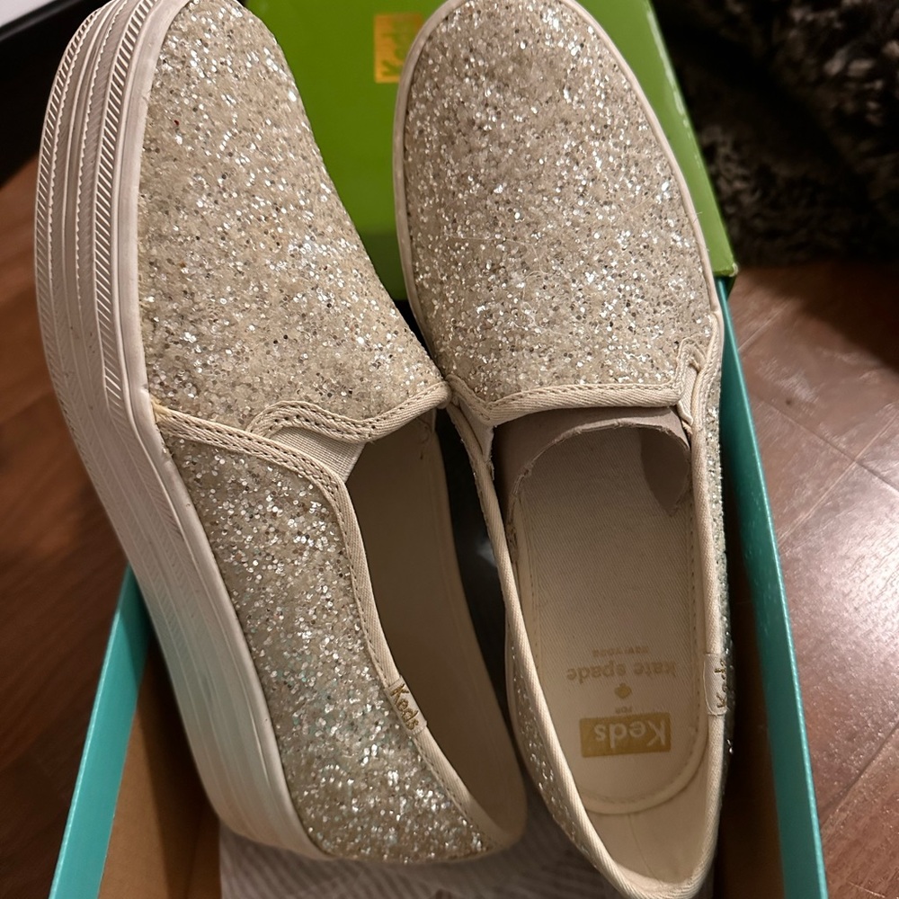 Kate Spade Glitter Sneakers - Silver